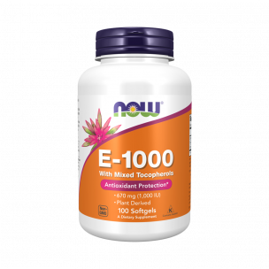 NOW Vitamin E-1000 Mixed Tocopherols, 100 капсул
