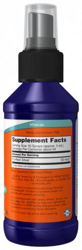 NOW Silver Sol 10 ppm liquid, 118 мл