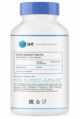 SNT Alpha Lipoic Acid 600 mg, 150 капсул
