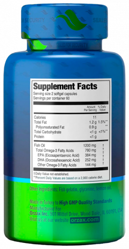 Orzax Fish Oil, 120 капсул