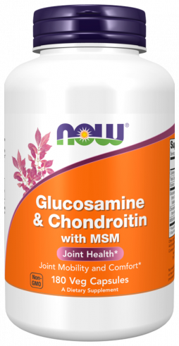 NOW Glucosamine &amp; Chondroitin with MSM, 180 капсул