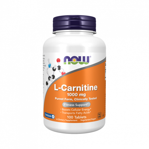 NOW L-Carnitine, L-Карнитин, 100 таблеток