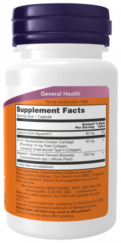 NOW UC-II type II Collagen 40 mg, Коллаген UC-II тип II 40 мг, 120 капсул
