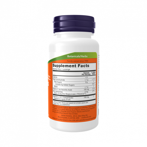 NOW Sambucus Zinc-C, 60 таблеток