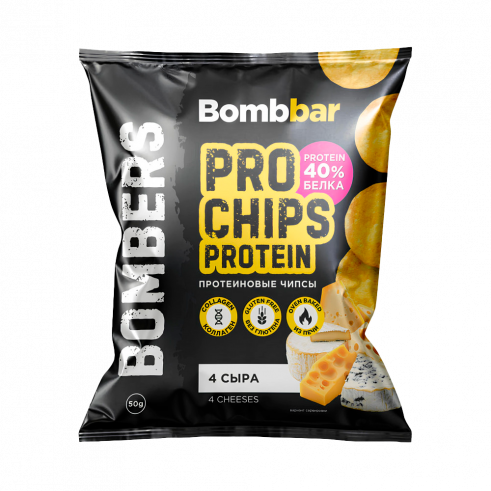 Bombbar Чипсы протеиновые цельнозерновые PRO, 50 грамм