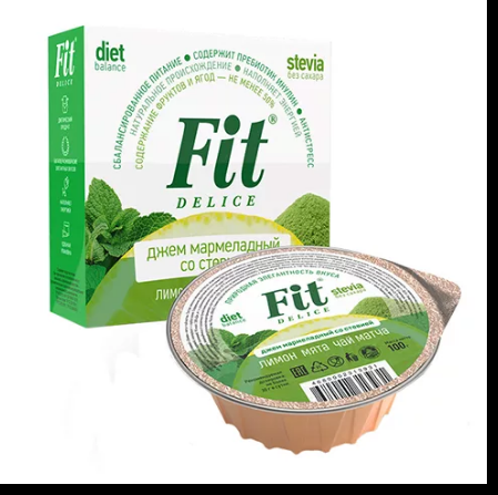 FitParad Джем мармеладный со стевией, 100 г