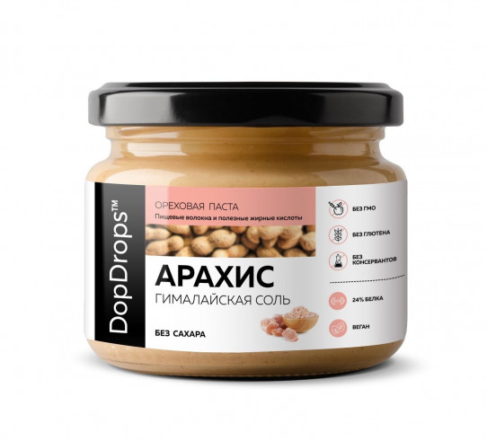 Dop Drops Арахисовая паста с гималайской солью, 250 г