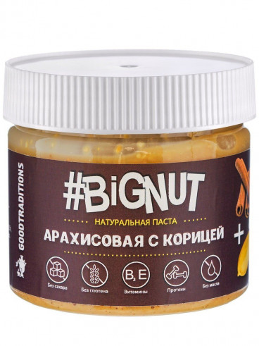 Goodtraditions #BIGNUT Арахисовая паста с корицей, 300 г