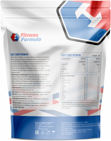 Fitness Formula 100% Weight Gainer Premium, 3000 г