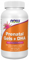 NOW Prenatal Gels + DHA, 180 капсул